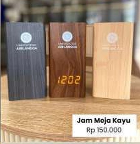 Jam Meja Kayu LED UNAIR